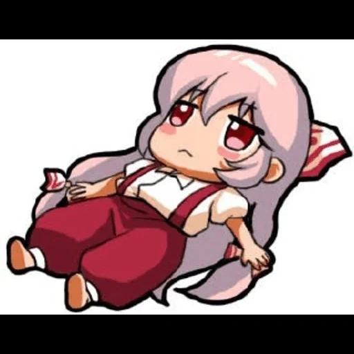 аниме эмодзи, emoting mokou, touhou emotes, аниме смайлики, touhou project