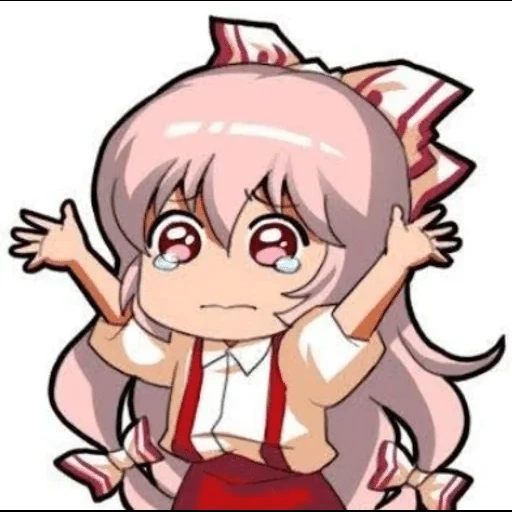 emoting mokou, touhou эмодзи, mokou fujiwara