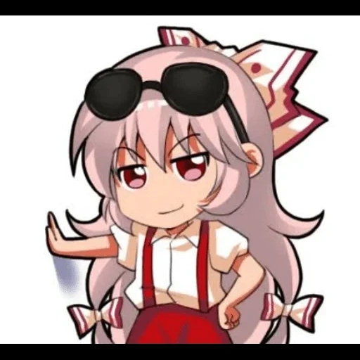 аниме арта, аниме эмодзи, touhou эмодзи, touhou project, fujiwara no mokou