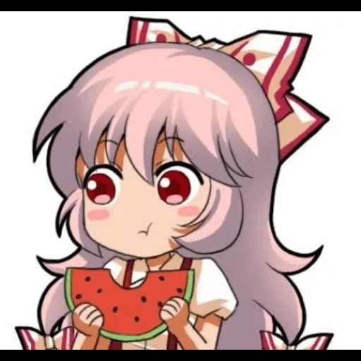 mokou, mokou emote, аниме смайлы, touhou эмодзи, touhou project