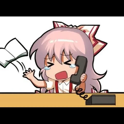 anime, emoting mokou, touhou emotes, touhou project, fujiwara no mokou