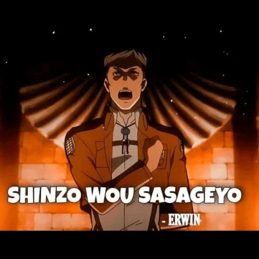 animação, ataque titã, shinzou o sasageyo, shinzou wo sasageyo, comandante de ataque titan owen