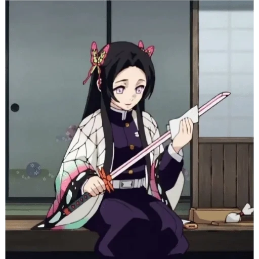 yuriko nishinotin, shinobu kimetsu no yaiba, a lâmina dissecando demônios, descarregando demônios gabinete de demônios, demônios de corte da lâmina kimetsu no yaiba