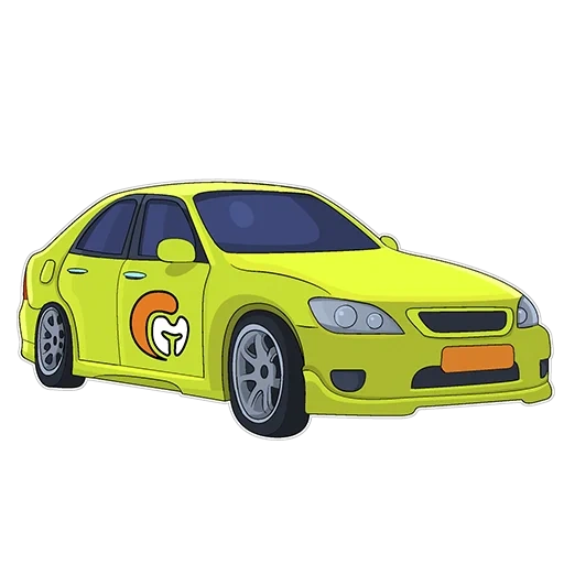 auto, coche de taxi, dibujo a máquina de niños, subaru impreza skubi, mitsubishi lancer evolution 1:32