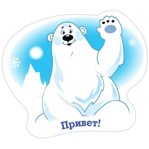 white bear, polar bear, polar bear, sticker polar bear