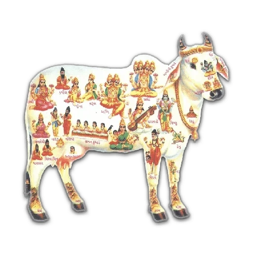 фигурка, сурабхи корова, корова индии рисунок, небесная корова сурабхи, священная корова сурабхи
