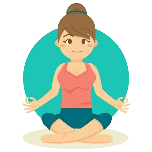 йога, йога вектор, йога мультяшный, мультяшная девочка йоге, векторные иллюстрации йога