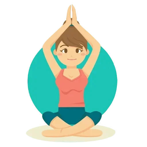 йога, йога вектор, йога мультяшный, йога здоровья мультяшки, мультяшная девушка йога