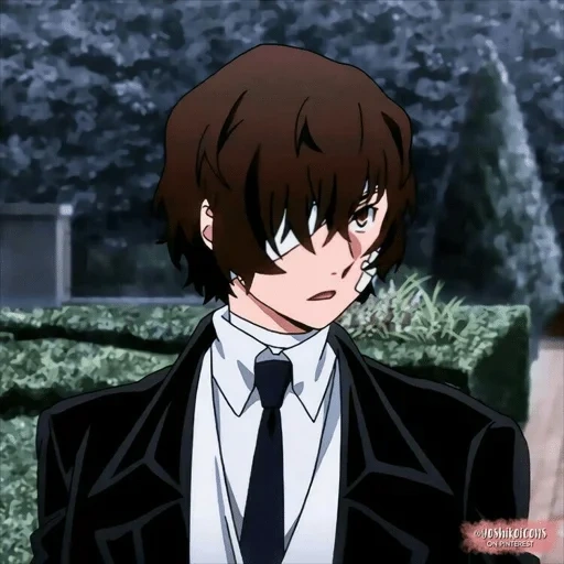 dazai, anime, anime dazai, osamu dadzai, dadzai osamu sorriu