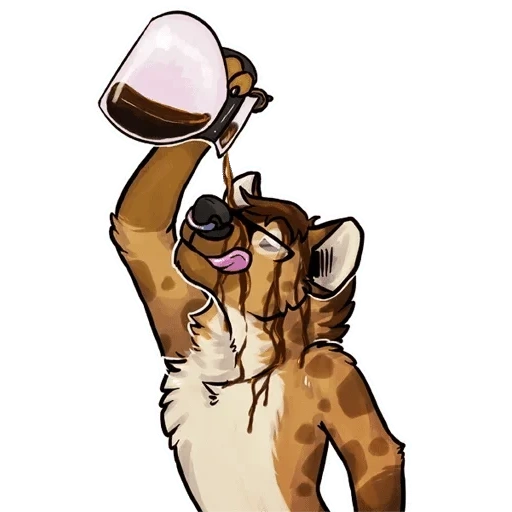 coffee, furry nsfv, frie community, frie brown hyena, fury cartoon milk it