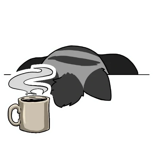 una tazza, logo, emblema, panda silhouette, logo panda