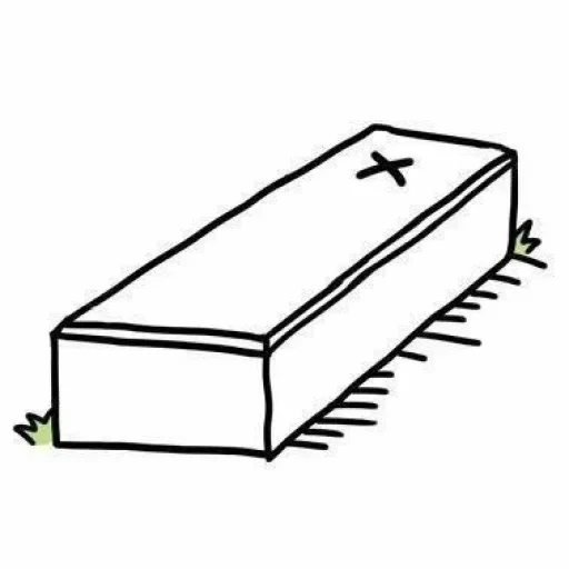 croquis de cercueil, vecteur de cercueil, un cercueil vide, dessin de cercueil, coloration du cercueil
