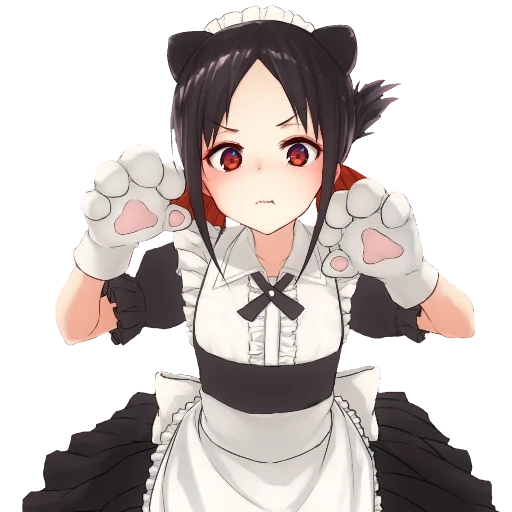 anime girl, cartoon character, kaguya sama love, anime girl painting, jiagu white house maid