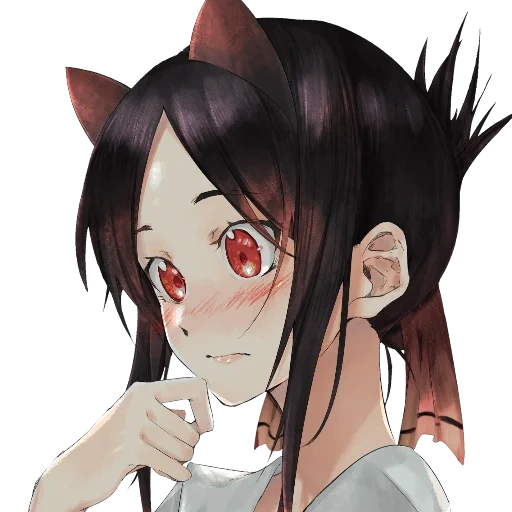 арты аниме, кагуя неко, кагуя синомия, кагуя шиномия неко, kaguya sama cat ears