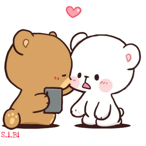beruang moka susu, beruang cinta yang lucu, milk mocha bear serupa