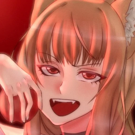 аниме, холо волчица, аниме волчица, holo spice and wolf, волчица пряности постер