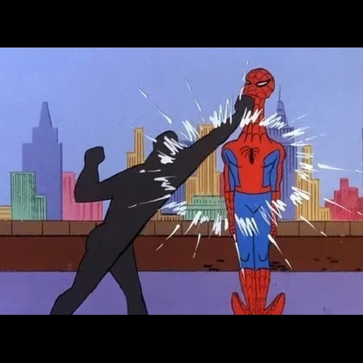 аниме, человек-паук, spider man 1967, мемы спайдерменом, человек паук 2017 мультик