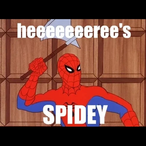 hombre araña, man spider mem, memes de la araña del hombre, golpearlo con un hacha, meme man de spider clone