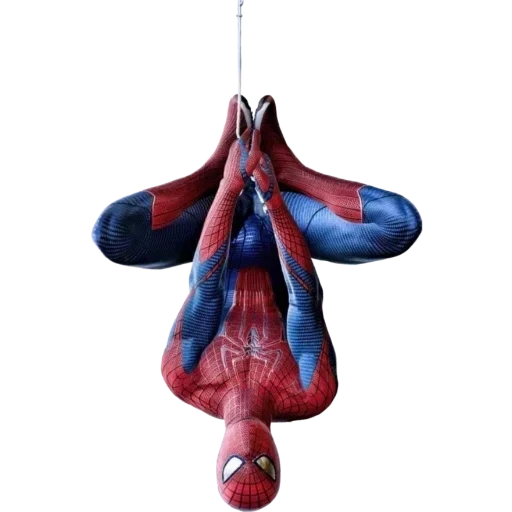 spider-man, spider-man hanging, spider-man hangs upside down, spider-man hangs upside down, spider-man upside-down web