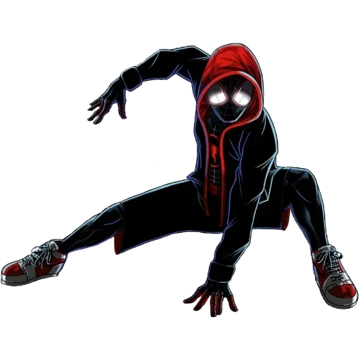 spider-man, myers morales, myers morales 2099, transparent background, spider-man myers morales
