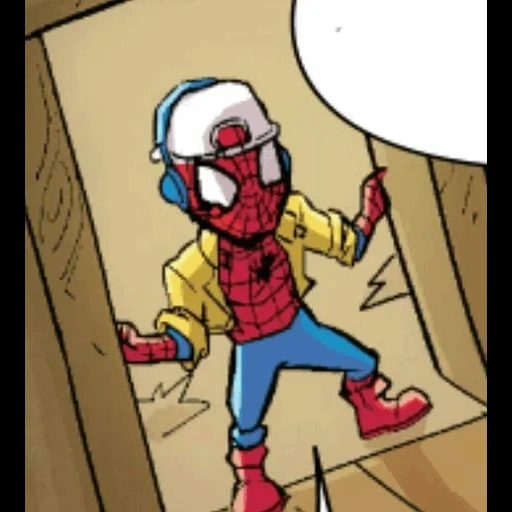 comics, junge, spiderman, mann spinnenspinne versuchten