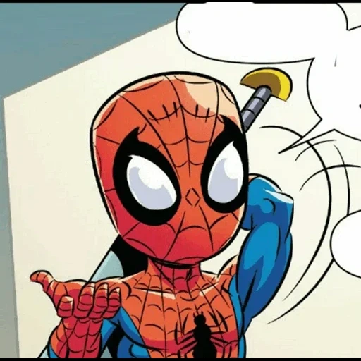 des bandes dessinées, homme araignée, araignée de chibi, superheroes comics