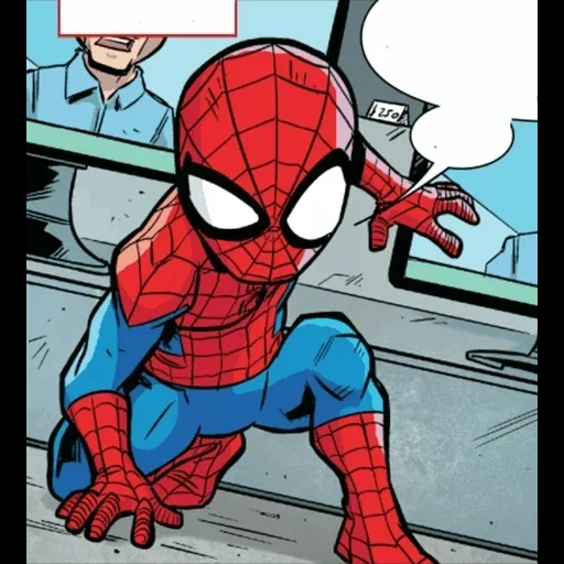 manusia laba-laba, komik laba laba manusia, buku komik spider-man 001, chibi marvel man spider