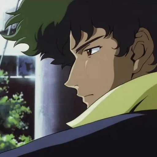 cowboy bibopp, spike spiegel, cowboy than pope mars, spike cowboy beats pope, anime cowboy bibop