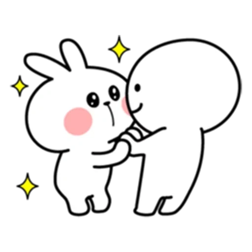 rabbit snopi, rabbits love, cute rabbits, watsapp two rabbits love, cute kawaii cats bunnies