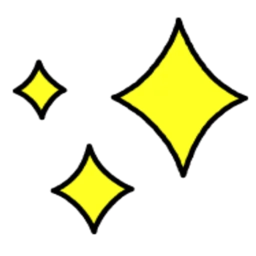 символ, желтая звезда, спаркл эмодзи, звезда клипарт, sparkles emoji прозрачном фоне