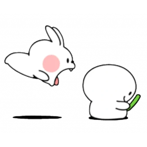 coelho, coelhos pu, desenhos kawaii, lindos esboços de coelhos, coelhos fofos