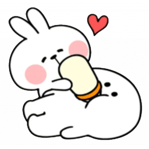 bunny, rabbit, cute drawings, kavai stickers, spoiled rabbit