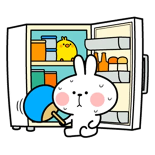 rabbit, rabbit snopi, hyper rabbit, there she is anime, cute kawaii drawings