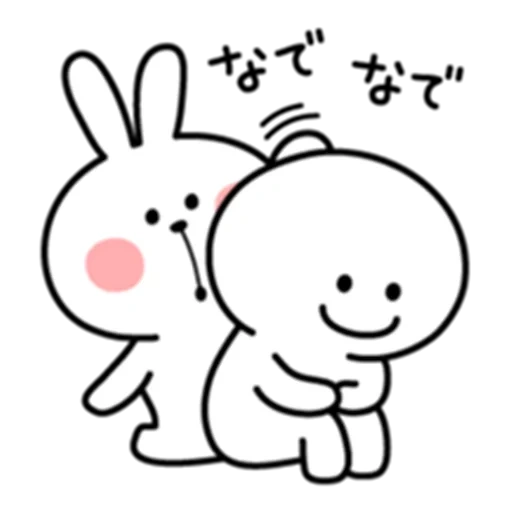 rabbit, hieroglyphs, the drawings are cute, rabbits love, rabbits of couples