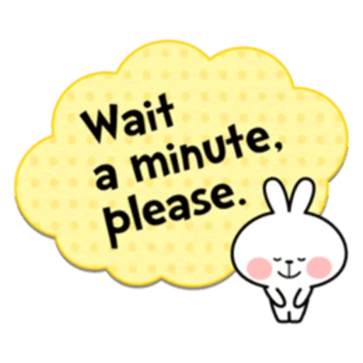 wait for, lovely letter, text in englischer sprache, kinder rabbit words, don't worry be happy