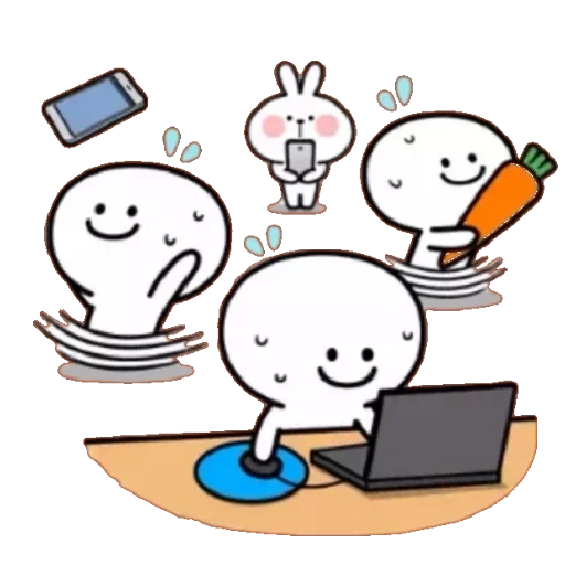 pentol, computadora portátil, xd ksjkjsjsk, conejo mimado y sonrisa