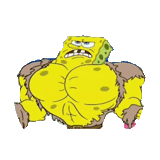 sponge bean strongman, inflated sponge bob, pumped sponge bob, sponge bob pitching series, sponge bob square pants