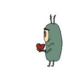 plancton cardíaco, plancton en forma de corazón, bob esponja plancton, plancton bebé esponja, plancton de frijol esponja