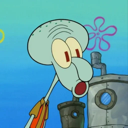 skvidward, skvidward funny, triste calamar, dibujo de calamar, skvidvard's face sponge bob
