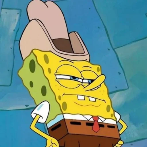 patrick star, meme spongebob, patrick cowboy sponge bob, sponge bob square pants, questo è la vita mem spanch bob
