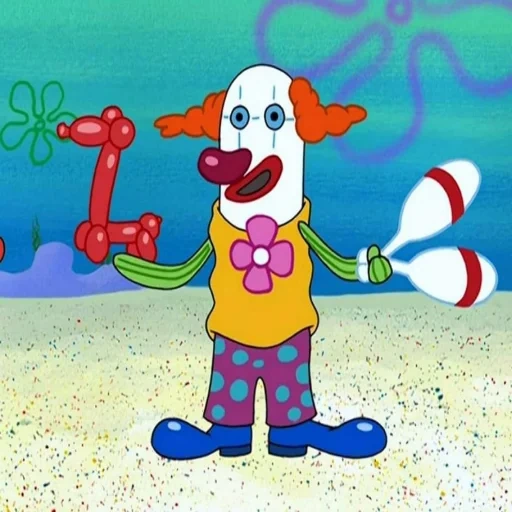il maschio, il pagliaccio, meme clown, clown spange bob, sponge bob square pants