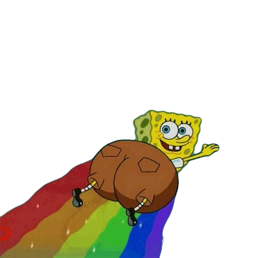 bob schwamm, schwammbohnenflecken, spongebob rainbow, herabhängende schwammbohnen, spongebob square hose