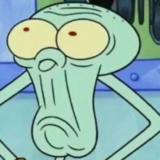 rosto de sweed ward, esponja squid ward, chifre de esponja, esponja skvidward para memes de favas, calça de bob esponja