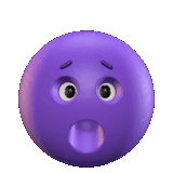 les émoticônes sont grandes, un triste violet souriant, le smiley violet est petit