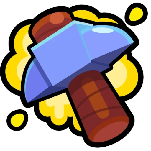 juego, brawl stars, martillo de icono