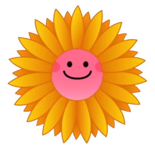 primavera, emoji, vetor de girassol, clipart de girassol, vetor de flor de girassol