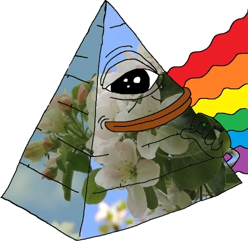 pepe, pepe light society, roche lumineuse dure, pepe frog light society, pyramide de pepe la grenouille