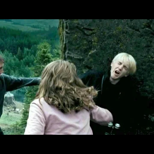 harry potter, harry potter y prisionero de azkaban hermione y malfoy, draco y hermione prisoner azkaban, prisionero de azkaban hermione golpeó a draco, prisionero de azkaban