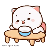 kucing, lukisan kawai yang lucu, pola lucu kucing, animasi mochi mochi peach cat, animasi mochi mochi peach cat