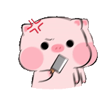 chibi schwein, das schwein ist süß, und das iphone schwein